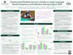 Transforming Disability Services: A Study on Large Language Model Acceptance and Utilization Among Support Staff by Neelia Abadi, Naomi Burhans, Margret Joos, Edward Harrington, Eryney Marrogi, Aiden Masters, Jai Narain, and Curtis Plante