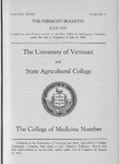 University of Vermont, College of Medicine Bulletin