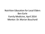 Nutrition Education for Local Elders