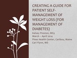 Creating a Guide for Patient Self-Management of Weight Loss (For Management of Diabetes)