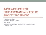 Improving Patient Education and Access to Anxiety Treatment by Heather Gardiner