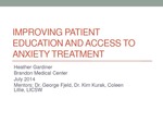 Improving Patient Education and Access to Anxiety Treatment