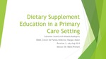Dietary Supplement Education in a Primary Care Setting