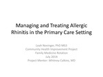 Managing and Treating Allergic Rhinitis in the Primary Care Setting by Leah Novinger