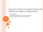 Creating Patient Instructions for Community Health Resources