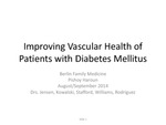 Improving Vascular Health of Patients with Diabetes Mellitus