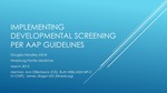 Implementing Developmental Screening per AAP Guidelines by Douglas Handley