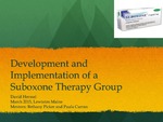 Development and Implementation of a Suboxone Therapy Group by David Hermel