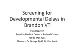 Screening for Developmental Delays in Brandon VT by Flang Nguyen