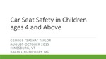 Car Seat Safety in Children Ages 4 and Above