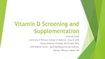 Vitamin D Screening and Supplementation by Christina Cahill