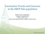 Vermont Concerns and Trends in the SBFP Sub-populations