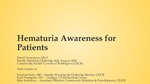 Hematuria Awareness for Patients