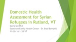 Domestic Health Assessment for Syrian Refugees in Rutland, VT