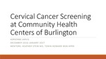 Cervical Cancer Screening at Community Health Centers of Burlington by Adrienne Jarvis