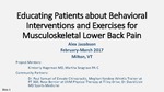 Educating Patients about Behavioral Interventions and Exercises for Musculoskeletal Lower Back Pain by Alex Jacobson