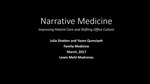 Narrative Medicine: Improving Patient Care and Shifting Office Culture by Julia Shatten and Yazen Qumsiyed