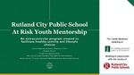 Rutland City Public School At Risk Youth Mentorship
