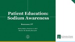 Patient Education: Sodium Awareness in Bomoseen, VT by Ashley D. Adkins