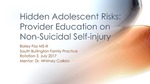 Hidden Adolescent Risks: Provider Education on Non-Suicidal Self-Injury by Bailey Fay