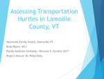 Assessing Transportation Hurtles in Lamoille County, VT