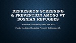 Depression Screening and Prevention Among VT Bosnian Refugees