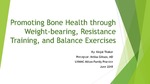 Promoting Bone Health through Weight-bearing, Resistance Training, and Balance Exercises