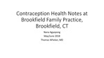 Contraception Health Notes at Brookfield Family Practice by Nana Agyepong