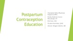 Postpartum Contraception Education by Erin E. Hunt