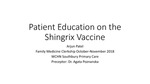 Patient Education on the Shingrix Vaccine