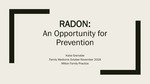 Radon: An Opportunity for Preventative Health by Kathryn Grenoble