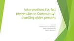 Interventions for fall prevention in community-dwelling older persons