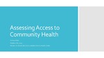 Assessing Access to Community Health in Rutland County