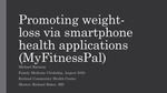 Promoting weight-loss via smartphone health applications (MyFitnessPal) by Michael S. Barnum