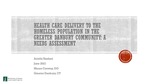 Health Care Delivery to the Homeless Population in the Greater Danbury Community: A Needs Assessment by Ariella Yazdani