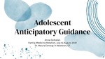 Adolescent Anticipatory Guidance