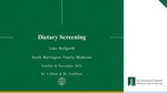 Dietary Health Screening by Luke Hallgarth