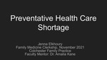 Preventative Health Care Shortage by Jenna A. Elkhoury