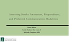 Assessing Stroke Awareness, Preparedness, and Preferred Communication Modalities