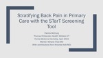 Stratifying Back Pain in Primary Care with the STarT Screening Tool by Patrick McClurg