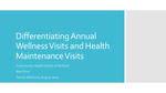 Differentiating Annual Wellness Visits and Health Maintenance Visits