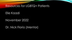 Resources for LGBTQ+ Patients by Elie Kaadi