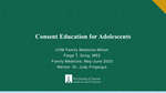 Consent Education for Adolescents