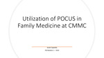 Utilization of POCUS in Family Medicine at CMMC by Jacob P. Cappiello