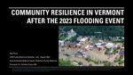 Community resilience in Vermont after the 2023 flooding event