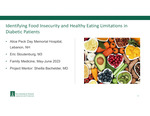 Identifying Food Insecurity and Healthy Eating Limitations in Diabetic Patients