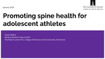Promoting spine health for adolescent athletes