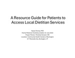 A Resource Guide for Patients to Access Local Dietitian Services