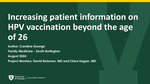 Increasing patient information on HPV vaccination beyond the age of 26 by Caroline R. George