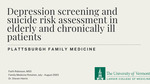 Depression Screening and Suicide Risk Assessment in Older Patients